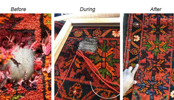 Persian Rug Reweave Repair